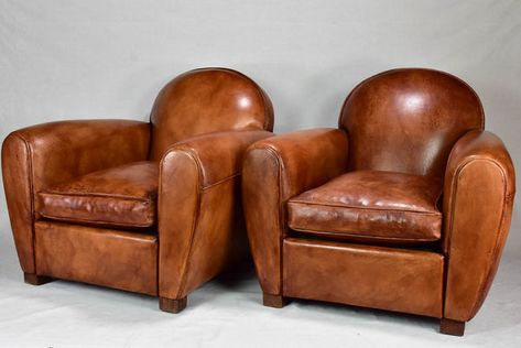 Round Back Chair, Saloon Chair, Saddle Leather Chair, Bachelor Pad Design, Leather Sofa Chair, Chair Pictures, Leather Club Chairs, Leather Chairs, Deep Seat Cushions