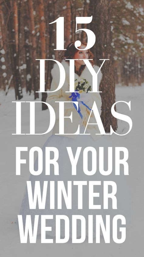 15 DIY winter wedding ideas for the perfect Christmas wedding or December wedding! #winterwedding #allwhiteweddingideas #christmaswedding #decemberwedding #januarywedding #winterweddingdecor #winterweddingdiy #diywinterwedding #diywedding #diyweddingideas #uniquewinterwedding Christmas Outdoor Wedding Ideas, Outdoor Christmas Wedding Ideas, Cheap Winter Wedding Ideas, Simple Christmas Wedding Decor, December Wedding Ideas Decoration, Diy Winter Wedding Decorations, Small Winter Wedding Ideas, Winter Wedding Simple, Winter Wedding Ideas December