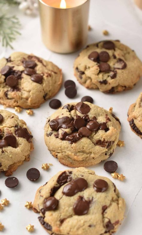 5-Ingredient Chocolate Chip Cookies (No Eggs) - The Conscious Plant Kitchen Cookie Recipe No Butter, Cookies No Eggs, Egg Free Chocolate Chip Cookies, Dairy Free Cookie Recipe, Conscious Plant Kitchen, Holiday Recipies, Dairy Free Cookies, No Egg Cookies, Plant Kitchen