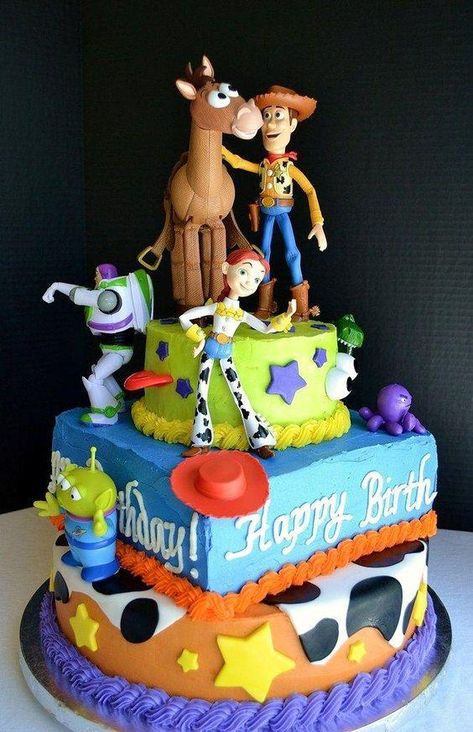 Toy Story: Las más bellas tortas Toy Story Birthday Cake, Toy Story Cakes, Story Birthday, Toy Story Birthday Party, Gateaux Cake, 19th Birthday, Disney Cakes, Toy Story Birthday, Toy Story Party