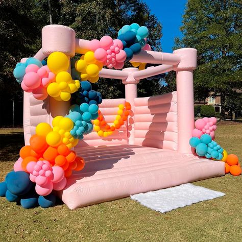 PRICES MAY VARY. 【SIZE】-- The size of pink bounce house is 13x13x10ft. 【QUALITY】-- Pink Bounce House is made of commercial grade PVC material. Perfect for party/rental use. 【OCCASSIONS】 --It is made of strong, quality material to be used multiple times, perfect for rental companies or event planning, birthday party/photography or weddings. 【PACKAGES】-- One Pink bounce house+one equipped 950 air blower. 【CONTACT US】-- We want to make sure that you are completely satisfied with our products. If yo Indoor Toddler Birthday Party Activities, Bouncy House Birthday Party, Pink Bounce House, Rave Wedding, Party Rental Ideas, Kids Party Rentals, Bounce House Birthday, 2024 Party, Pink Toys