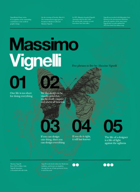 Vignelli Design, Design Booklet, Grid Poster, Massimo Vignelli, Simple Typography, Graphics Layout, Booklet Design, Swiss Design, Typography Layout