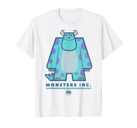 PRICES MAY VARY. Officially Licensed Disney Pixar Monsters Inc. Apparel 15PXMU017WA Lightweight, Classic fit, Double-needle sleeve and bottom hem Disney Monsters, Simple Portrait, Unique Diy Gifts, Monsters Inc, Disney Pixar, Branded T Shirts, Pixar, Pocket Pouch, Fashion Branding