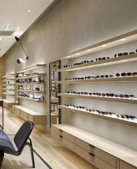 Eyewear Shop Design, Shop Counter Design, Eyewear Store Design, Store Shelves Design, Optical Design, Shop Counter, Store Interiors, Shop House Ideas, Optical Shop