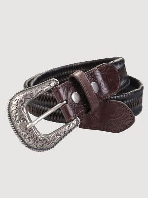 A TWIST ON TIMELESS STYLE Braided belts are a timeless wardrobe staple that elevates the look of any outfit. This belt offers the durability you've come to expect from your favorite Wrangler® styles, while its silver buckle adds our authentic Western character. Stretch technology ensures the support you need doesn't require a compromise on comfort. Western Belts Outfit, Braided Belts, 1950s Men, Men Fashion Photoshoot, Mens Rugged, Buckle Outfits, Wrangler Accessories, Timeless Wardrobe Staples, Fire Fits