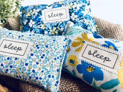 Liberty Herbal Lavender Sleep Pillow Drawer Sachets Bags Relaxation Insomnia Remedy Moth Repellent Blue Yellow Floral - Etsy Caroline Campbell, Lavender Sleep, Lavender For Sleep, Drawer Sachets, Moth Repellent, Sachet Bags, Lavender Buds, Sleep Pillow, Liberty Fabric