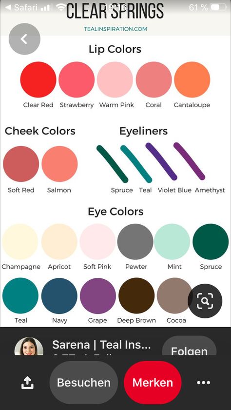 Spring Clear Palette, Clear Spring Eyeshadow, Bright Spring Eyeshadow, Bright Spring Color Palette, True Spring Worst Colors, Cold Skin Tone, Spring Eye Pattern Color Analysis, Clear Spring Palette, True Spring Colors