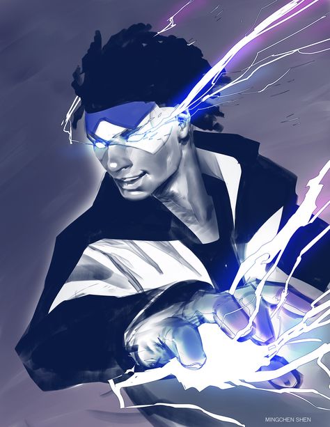 Super choque Black Lightning Static Shock, Static Dc, Static Shock, Black Comics, Black Cartoon Characters, Arte Dc Comics, Dc Comics Artwork, Black Lightning, Desenho Tattoo