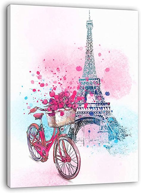 Wall Art For Girls Bedroom, Eiffel Tower Decor, Paris Room Decor, Eiffel Tower Decorations, Torre Eiffel Paris, Paris Wall Decor, Eiffel Tower Art, Wall Decor Pink, Girls Bedroom Decor