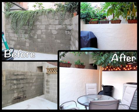 Cement Block Garden Wall, Stucco On Cinder Block, Stucco Patio Wall Ideas, Stucco Cinder Block Wall, Cinder Block Home Exterior Makeover, Stucco Backyard Wall, Stucco Privacy Wall, Backyard Cinder Block Wall Makeover, Stucco Over Cinder Block