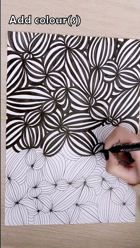 Doodle Tutorial, Seni Dan Kraf, Zen Doodle Art, Geometric Design Art, Easy Doodle Art, Doodle Art Designs, Home Diy Projects, Zen Art, Zen Doodle