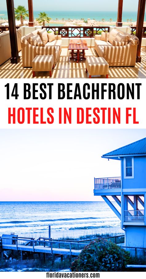 14 Best Beachfront Hotels In Destin, FL | Where to stay in Destin oceanfront| destin florida beach hotels | best hotels in destin florida | fun places to stay in destin florida | where to stay in destin florida | destin florida hotels with kids | best beaches in destin | destin florida vacation for couples on a honeymoon or anniversary trip | destin florida travel guide | destin florida travel | #beachfronthotels #destin #florida #usa #travel Vacation For Couples, Beaches Near Orlando, Sanibel Island Beaches, Florida Destin, Destin Florida Vacation, Florida Attractions, Florida Parks, Florida Travel Guide, Florida Adventures