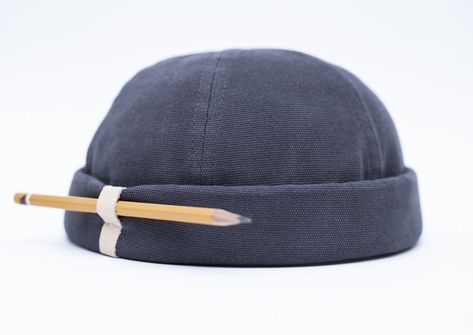 Docker Hat, Gray Beanie, Hook And Loop Tape, Diy Hat, Grey Beanie, Bias Tape, Skull Cap Beanie, Pencil Holder, Skull Cap