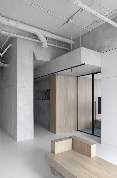 Concrete Office Interior, Concrete Office, Contemporary Office Design, Landscape And Urbanism, Office Workspace, Architecture Office, German Design, Office Interior Design, Architecture Project