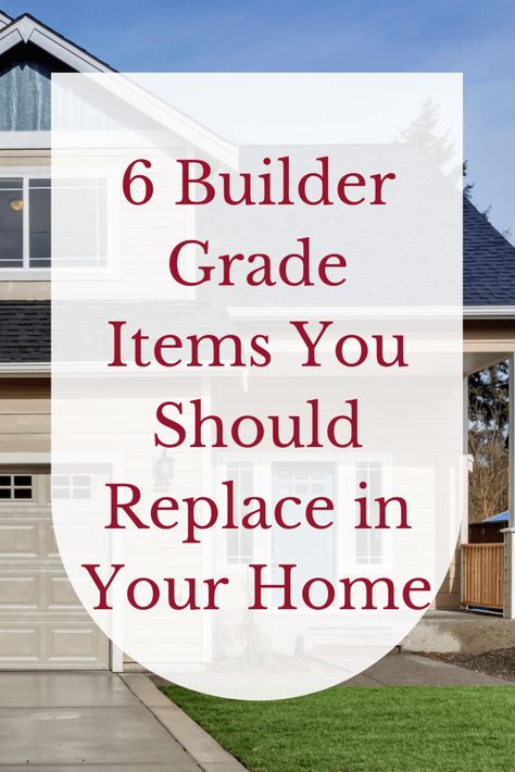 Builder Grade Window Update, Builder Grade Updates Diy, How To Upgrade A New Build, How To Give Your Home Character, Update Builder Grade Exterior, Simple Builder Grade Upgrades, Ways To Upgrade Builder Grade Home, Upgrade Builder Grade Pantry, From Builder Grade To Custom