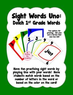 Sight Word Uno, Uno Game, Learn Sight Words, Dolch Words, Cvce Words, Dolch Sight Words, Word Poster, Alphabet Writing, Sight Word Activities