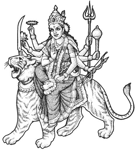 Coloring pages for Durga Puja « Hindu Mommy http://www.richaservices.com Spiritual Crafts, Kali Hindu, Indian Goddess, Mehndi Art Designs, Devi Durga, Goddess Artwork, Hindu Mythology, Maa Durga, Flower Stencil