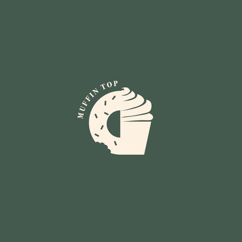 Coffee Bakery Logo, Donut Illustration Cute, Cafe Logo Ideas Creative, Sweets Logo Design Ideas, Bakery Logo Design Ideas Creative, Dessert Logo Design Ideas, Donut Logo Design Ideas, Muffin Logo, Cafe Logo Ideas