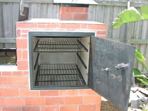 Brick Barbeque, Brick Smoker, Brick Grill, Smoker Plans, Smoker Ideas, Bbq Equipment, Brick Bbq, Barbecue Design, Oven Outdoor