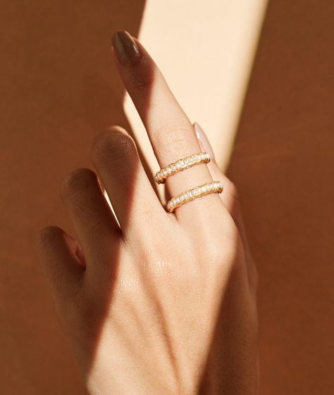 Pacharee on Instagram: “Introducing our latest mini pearls everyday essential collection.  This one is our favourite: the double mini pearl.  Ready for pre order…” Melting Gold, Pearl Rings, Index Finger, Double Ring, Gold Details, Pearl Ring, Beautiful Hand, Delicate Bracelet, Pre Order