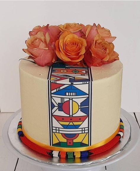 Ndebele Cake Design, Lobola Cake Ideas Zimbabwe, African Cake Design, Lobola Cake Ideas, African Celebrations, Africa Cake, African Wedding Cakes, African Cake, Wedding April