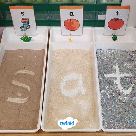 Sensory Words, Reception Classroom, Eyfs Classroom, Early Years Classroom, Idea For Home, Eyfs Activities, Nursery Activities, Writing Area, Jolly Phonics