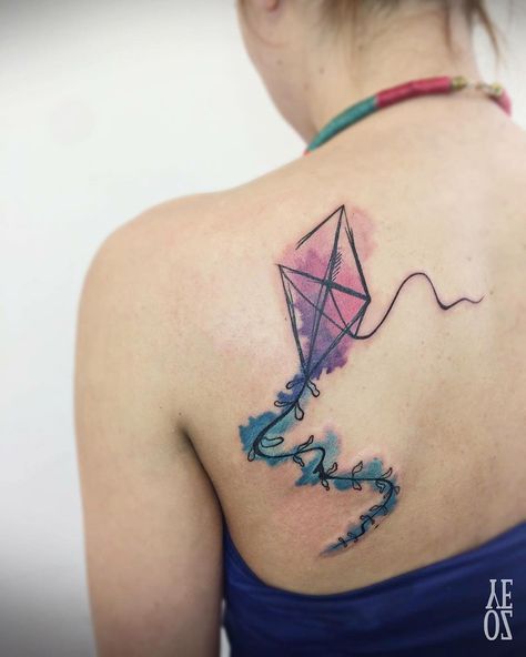 // kite #yelizozcan #desingbyyeliz #tattoobyyelizozcan #tattooer #tattooist… Kite Tattoo, Tattoo Desings, Symbolic Tattoos, Fine Line Tattoos, Line Tattoos, Love Tattoos, Color Tattoo, Tattoo Images, Future Tattoos