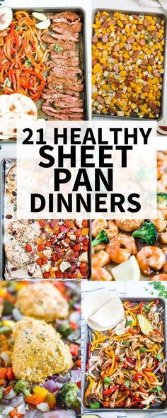 These healthy sheet pan dinners will make your meals so easy! All of the recipes are made on one pan so they're done quickly and they're easy to clean up. If you're in the mood for chicken, steak, pork or veggie, this post covers every healthy sheet pan dinner you're craving. Healthy Sheet Pan Dinners, Sheet Pan Dinners Healthy, Healthy Sheet Pan, Sheet Pan Meals, Clean Eating Diet Plan, Sheet Pan Dinners Chicken, Vegetarian Crockpot Recipes, Chicken Steak, Pan Dinners