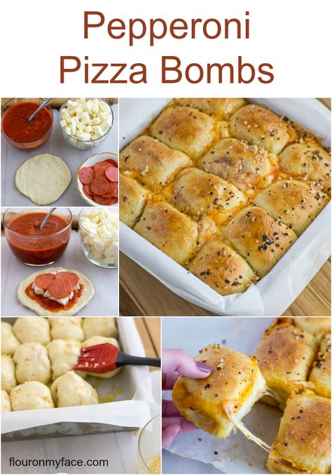 Pizza Type Recipes, Pizza Bomb, Homemade Pepperoni, Pepperoni Pizza Rolls, Homemade Pepperoni Pizza, Pizza Ball, Best Homemade Pizza, Pizza Bites, Pizza Recipes Homemade