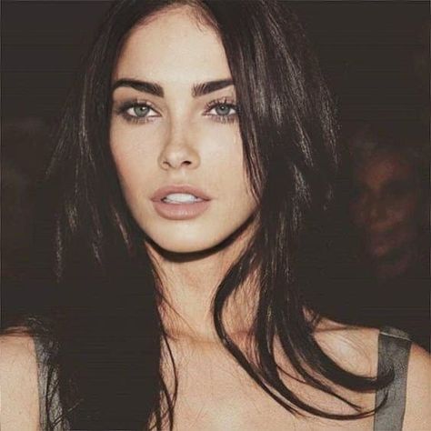 Megan Fox Face, Red Hair Inspo, Fox Eyes, Long Dark Hair, Beauty Goals, Megan Fox, Madison Beer, Dream Hair, Angelina Jolie