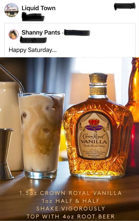 Crown Royal Drinks, Alcholic Drinks, Summer Drinks Alcohol, Cocktail Drinks Alcoholic, Yummy Alcoholic Drinks, Beer Float, Summertime Drinks, Liquor Drinks, Rum Drinks