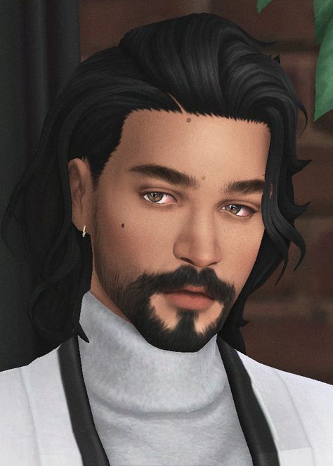 wooldawn's s4cc finds on Tumblr Sims 4 Cc Maxis Match Buzzcut, Sims 4 Moustache Cc, Sims 4 Beard Cc, Sims 4 Beard, Sims 4 Maxis Match, Cleft Chin, Male Sims, Sims Stories, Oc Challenge