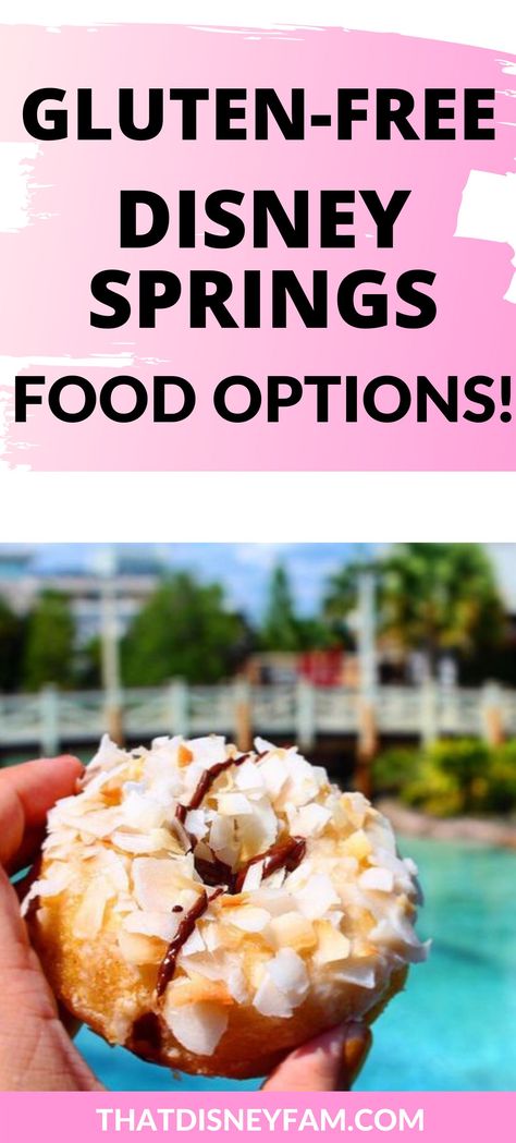 gluten free options in Disney Springs Gluten Free Disney World, Disney Springs Food, Disney Springs Restaurants, Disneyland Travel, Spring Snacks, Food Disney, Spring Breakfast, Disney 2025, Orlando Disney