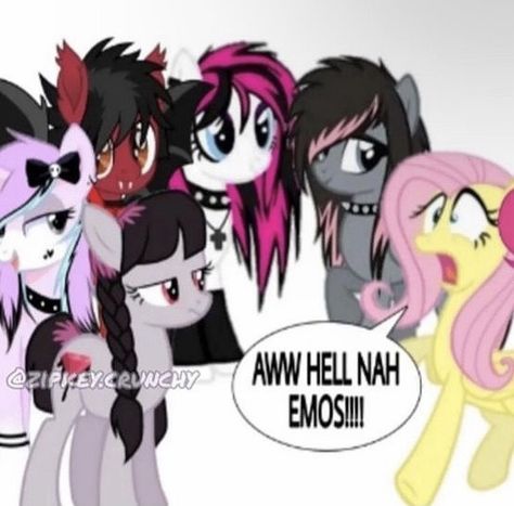 Shin Nana, Mlp Memes, My Lil Pony, Silly Goose, Scene Kids, Pfp Ideas, Scene Emo, Mlp Pony, My Little Pony Pictures