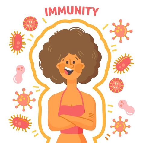 Good Immune System, Immune System Poster, Healthy People Aesthetic, Health Illustration Art, Immune System Illustration, Immunity Poster, Healthy Illustration, Health Illustration, Passport Template