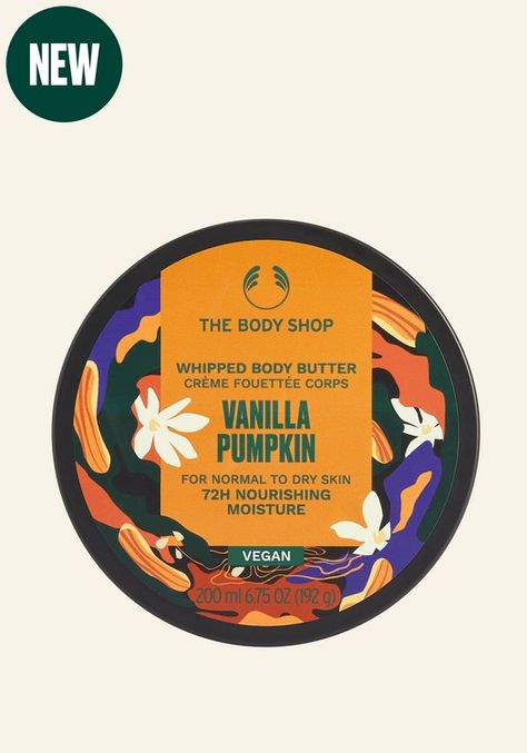 Body Moisturizers | Body Care | The Body Shop® Pumpkin Body Butter, Body Shop Vanilla, Raspberry Whip, Vanilla Body Butter, Vanilla Smell, Shea Butter Hair, Shea Body Butter, Oil Moisturizer, Food Packaging Design