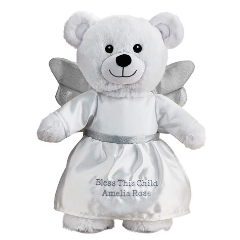 Angel Teddy Bear, Snuggle In Bed, Beautiful Wings, Kids Toy Shop, White Teddy Bear, Kids Exploring, A Teddy Bear, Teddy Bear Stuffed Animal, Baby Must Haves