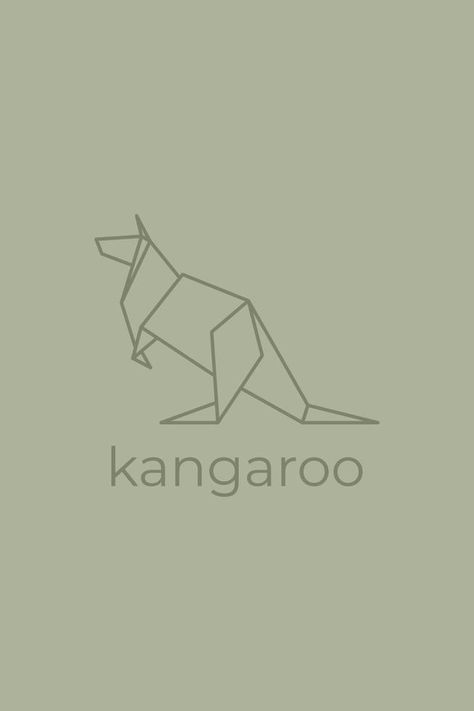 kangaroo origami. Abstract line art kangaroo logo design. Animal origami. Animal line art. Pet shop outline illustration. Vector illustration Logo Design Animal, Kangaroo Illustration, Animal Origami, Animal Line Art, Kangaroo Logo, Origami Animal, Illustration Outline, Art Deco Artwork, Learning Art