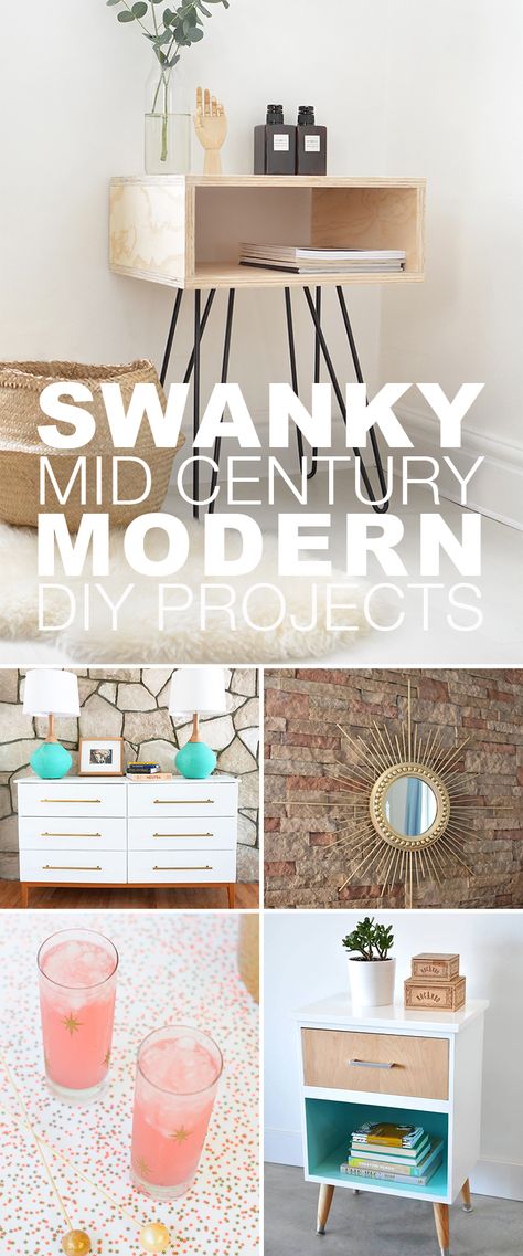 Mid Century Modern Diy, Diy Mid Century Modern Furniture, Diy Mid Century Modern Decor, Dressers Mirrors, Diy Mid Century Modern, Diy Mid Century, Diy Home Accessories, Dekor Diy, Mid Century Modern Decor