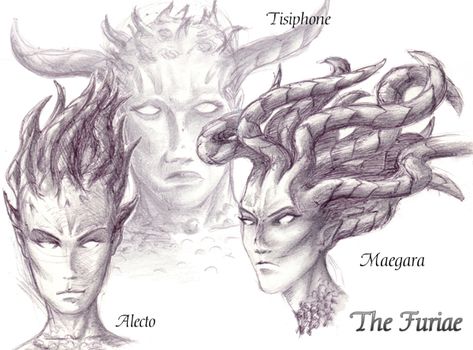 the furies!!!!! they are coming for you! Furies Greek Mythology, Greek Monsters, Greek Plays, Ancient Greek Gods, Greek Mythology Art, Mythology Art, Scenic Design, Mythological Creatures, Greek Gods