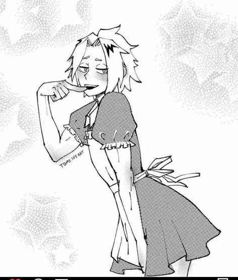 Denki In A Maid Outfit, Denki In A Dress, Cute Denki Fanart, Kaminari Denki, Human Pikachu, Bakugo Katsuki Fanart Cute, Funny Lockscreen, Denki Kaminari, Anime Soul