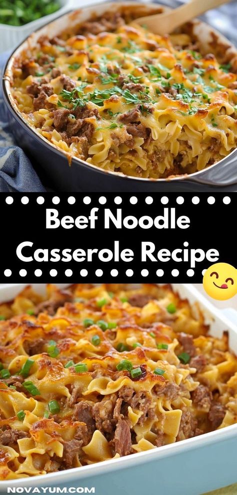 Looking for a hearty meal that pleases the whole family? This Beef Noodle Casserole Recipe is a delicious blend of tender beef and rich flavors. It's an easy dinner idea that brings everyone to the table. Ground Beef Egg Noodles, Beef Egg Noodles, Beef Noodle Casserole, Noodle Casserole Recipes, Yummy Casserole Recipes, Slow Cooker Recipes Dessert, Noodle Casserole, Ground Beef Casserole, Comfort Dishes