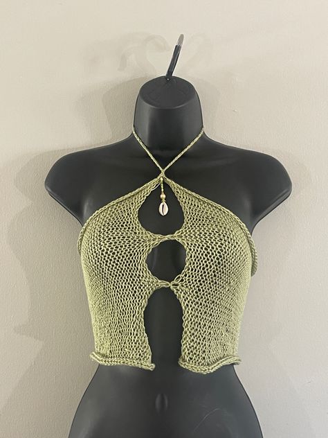 Fitted Knit Crochet Top For Festival, Edgy Crochet Top, Knitted Rave Outfit, Siren Crochet Top, Crochet Dress Subversive, Knit Summer, Crochet Fairy, Hippie Style Clothing, Crochet Clothing And Accessories