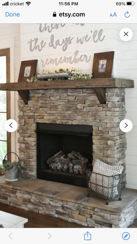 Raised Fireplace Hearth Ideas, Fireplaces Makeover, Wood Stoves Ideas, Pellet Stove Ideas, Cabin Style Living Room, Celebration Painting, Brick Fireplace Ideas, Black Mantle Fireplace, Black Tile Fireplace