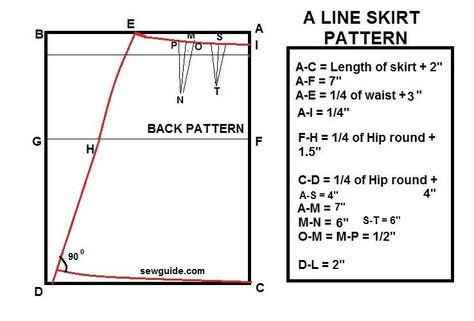 Aline Skirt Pattern, Aline Dress Pattern, Learning Sewing, Plazo Pant, A Line Skirt Pattern, African Drawings, Skirts Pattern, Skirt Pattern Free, Skirt Patterns