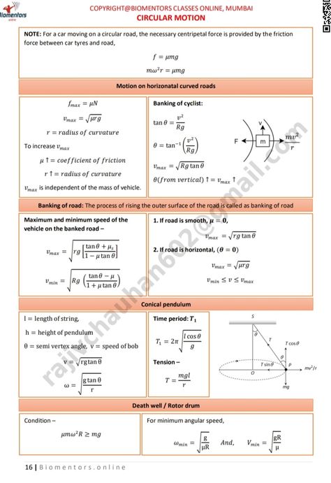 Circular Motion Formula Sheet, Kinematics Formula Sheet Class 11, Physics Flashcards, Notes Physics, Motion Physics, Basic Notes, Formula Sheet, Physics Mechanics, Organic Chemistry Study