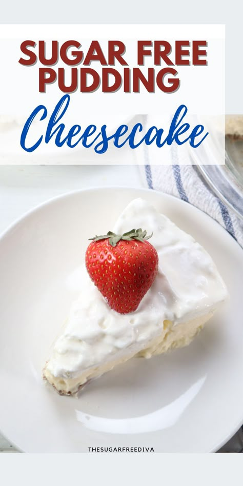 YUM! This homemade diy recipe idea for Sugar Free No Bake Pudding Cheesecake Bars are so good! Enjoy this great tasting idea without added sugar for desserts, snacks, after dinner, holidays, birthdays, parties, or gatherings! No Added Sugar, gluten free, low carb, and keto diet friendly! No Bake Pudding Cheesecake, Diet Friendly Desserts, Sugar Free Chocolate Cake, Pudding Cheesecake, Sugar Free Jello, Sugar Free Cheesecake, Sugar Free Recipes Desserts, Sugar Free Pudding, Low Carb Low Fat Recipes