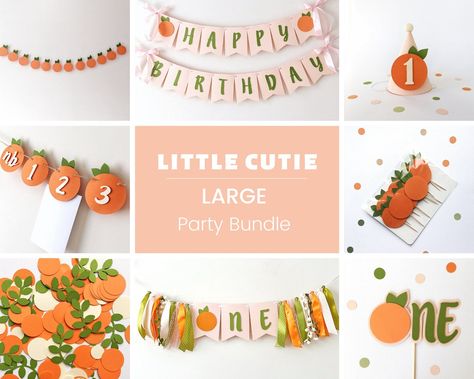 Little Cutie 1st Birthday Party Bundle Orange Themed First - Etsy Canada Oranges Garland, Cutie 1st Birthday, One Highchair Banner, Circle Garland, 1st Birthday Party Decorations, First Birthday Party Decorations, 1st Birthday Decorations, Baby Shower Decorations For Boys, Party Bundles