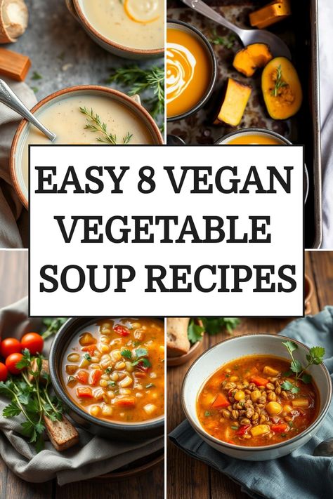 From garden to bowl: 8 vegan veggie soups to boost your health Filling Vegan Soup, Easy Vegan Vegetable Soup, Vegan Soup Ideas, Best Vegetarian Soup Recipes, Quick Vegan Soup, Vegan Veggie Soup, Easy Vegan Soup Recipes, Vegan Detox Soup, Vegan Vegetable Soup Recipes