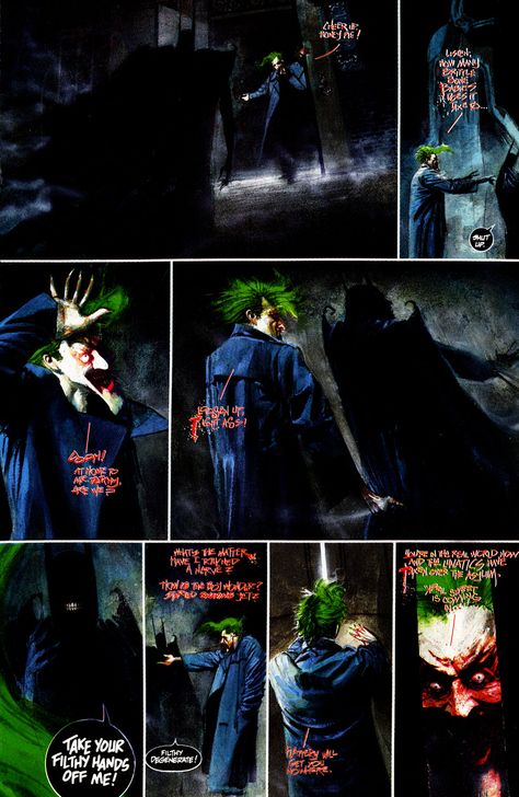 Arkham Asylum. Morrison made hermaphroditism a symbol of evil and insanity. Very nice. Arkham Asylum Comic, Asylum Book, Joker Arkham, Dave Mckean, Pirate Books, Batman Arkham Asylum, In The Pale Moonlight, Superman Comic, Joker Art